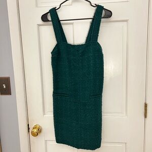 Abercrombie and Fitch Emerald Green Tweed Dress